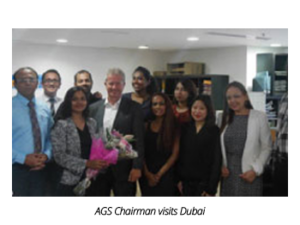 AGS employees with Alain Taïeb in Dubai